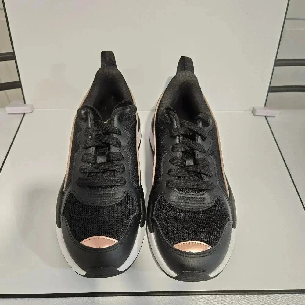 Puma Black and Rose Gold Sneakers – Stylish and Sporty